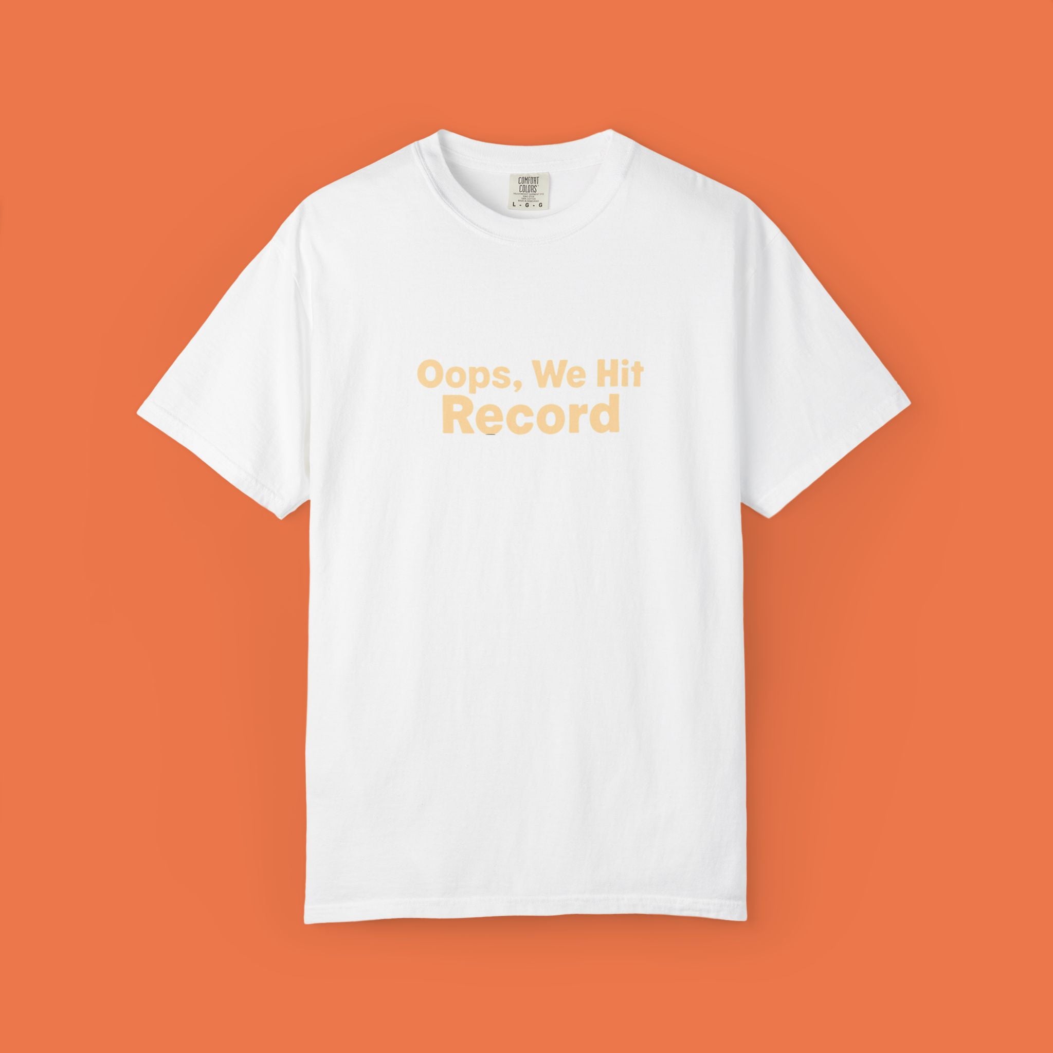 Oops We Hit Record T-shirt | Podcast Cover Art Tee, Illustrated Couple Design
